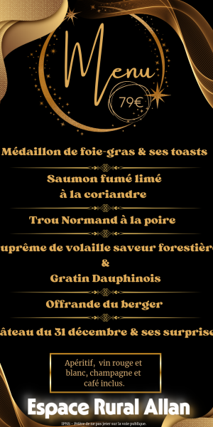 MENU REVEILLON